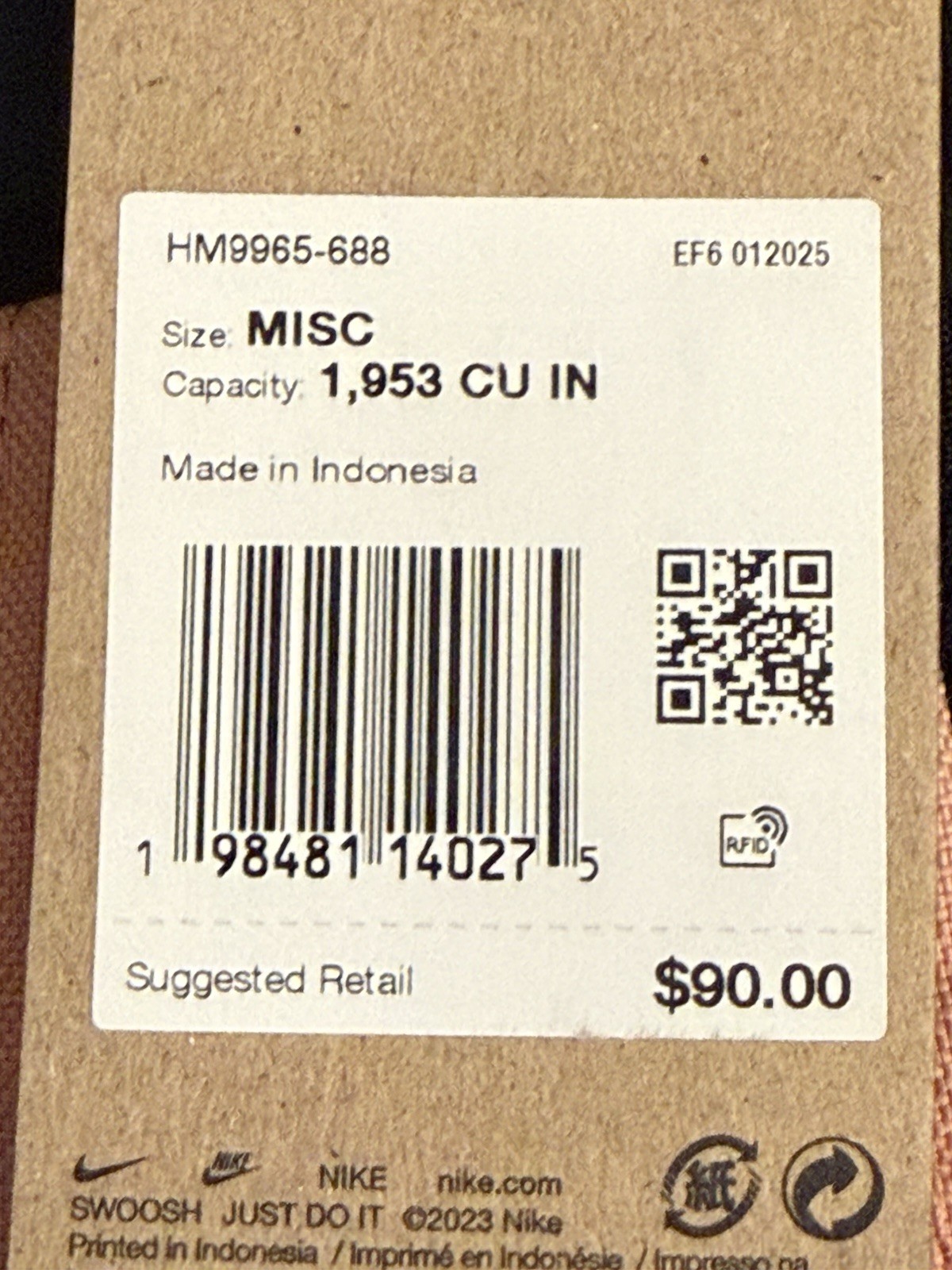 Nike Varsity Elite Backpack (32L) Rose Gold Black HM9965-688