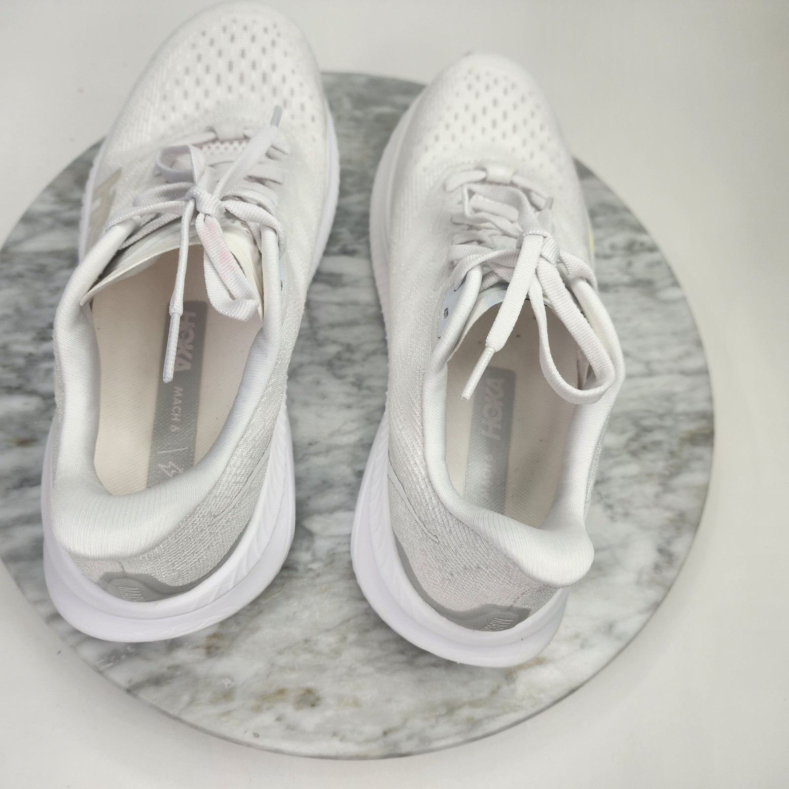 Hoka One One Mach 6 Triple White Running Shoe’s Women’s Size 8.5D 1147834WWH