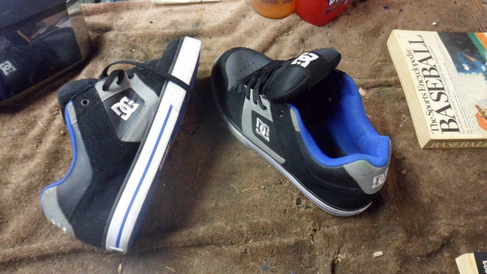 DC Shoes Men’s Pure 300660 black blue Skateboard Shoes Sneakers Low Top sz 10.5