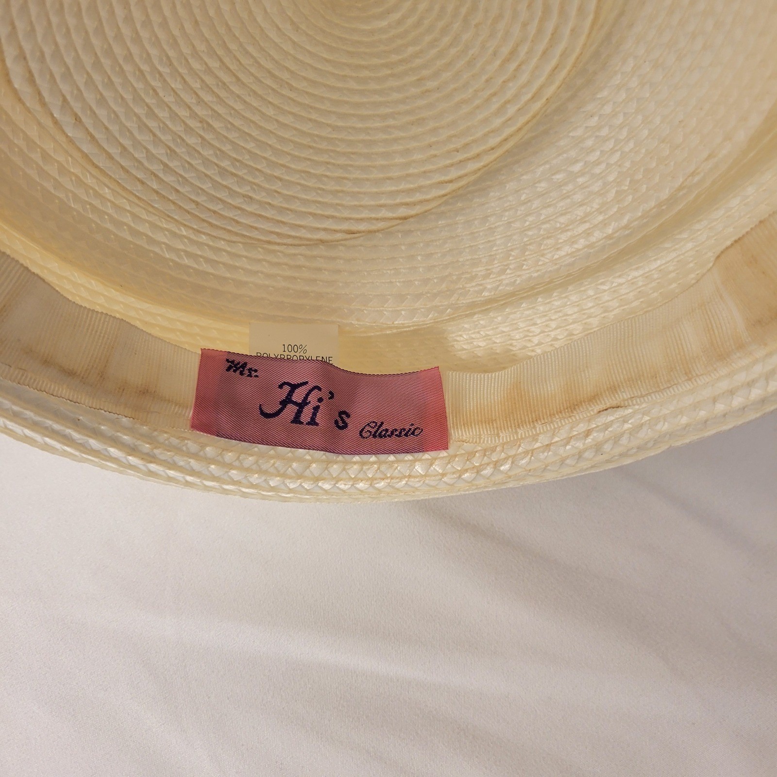 Mr. Hi’s Classic Pillbox Hat Women Ivory White Pearl Butterfly Mesh Bow Tulle