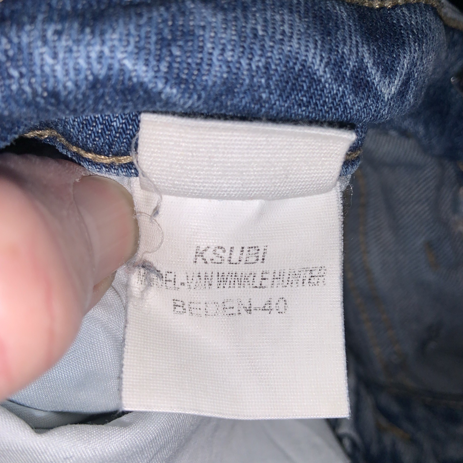 Ksubi Jeans Men Size 40 Model Van Winkle Hunter Button Fly