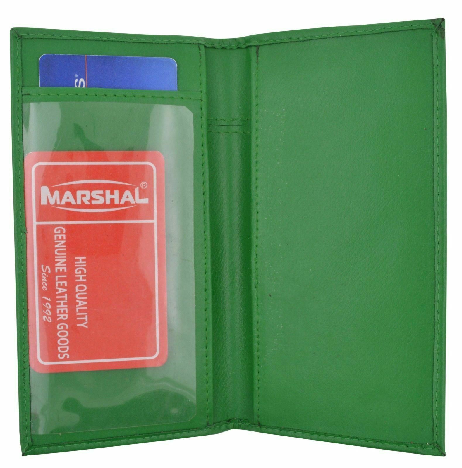Leather Basic Checkbook Cover Holder Slim Plain Mens Womens Many Colors New