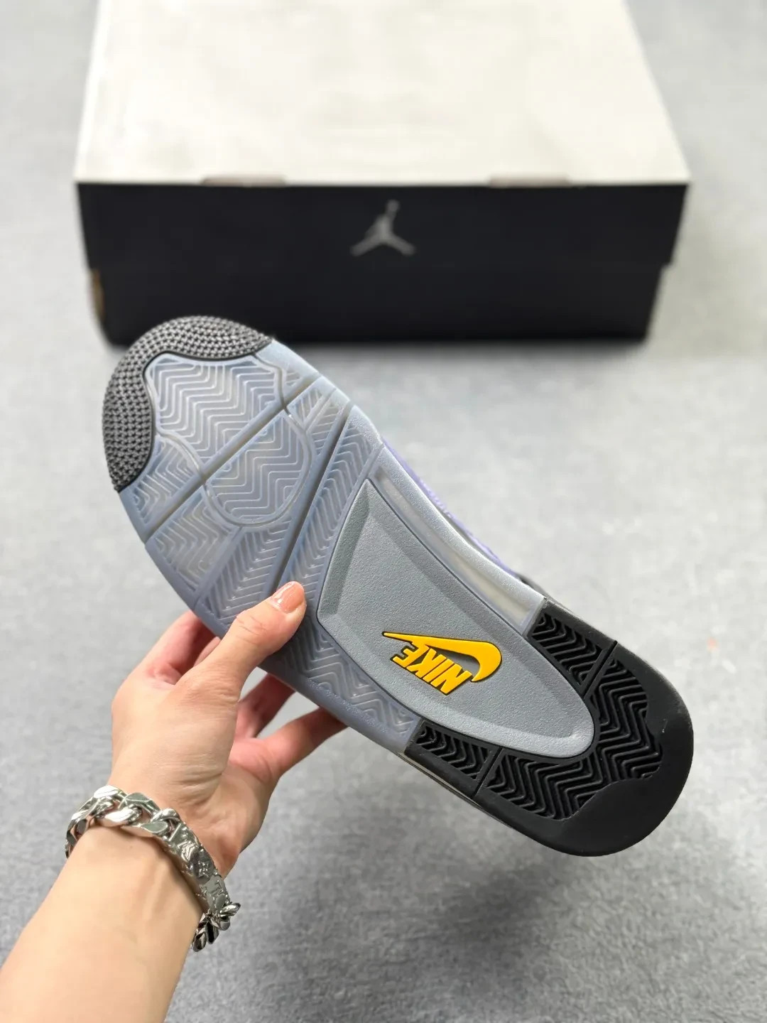 Verified✅Nike Air Jordan 4 Retro Lakers PurpleBlack Suede FV5029-500 Men Size 13