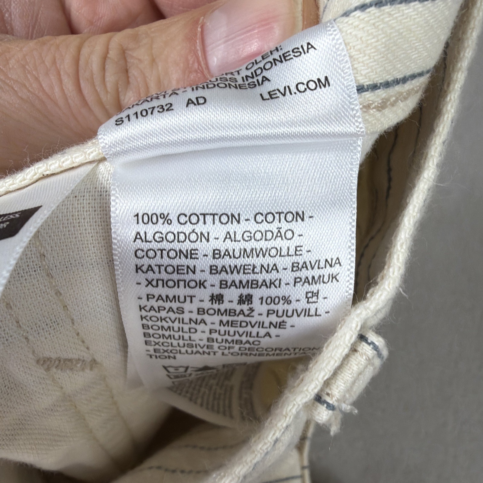 Levi’s 568 Carpenter Jeans Men’s Size 36×30 Hickory Stripe Workwear Loose Fit
