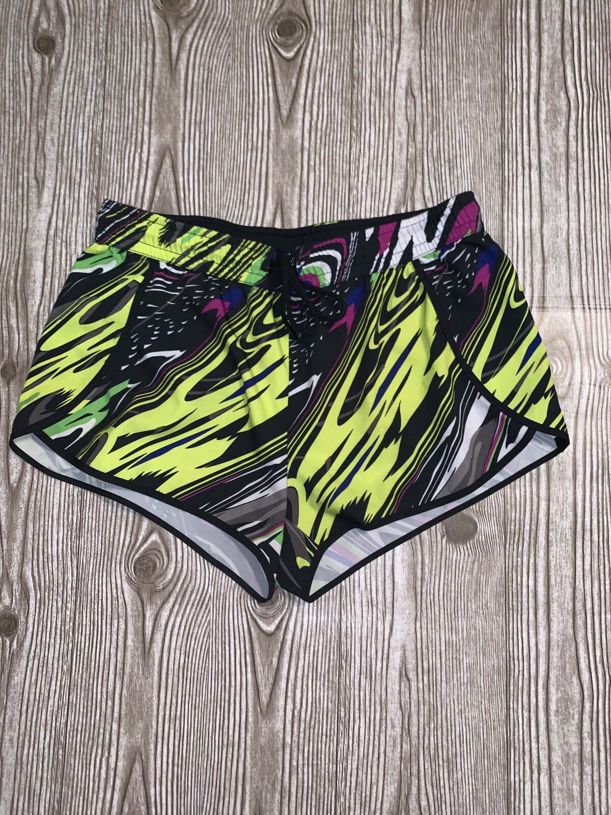 Fabletics Carnival Carrie Multi Colored Athletic Workout Running Shorts Medium