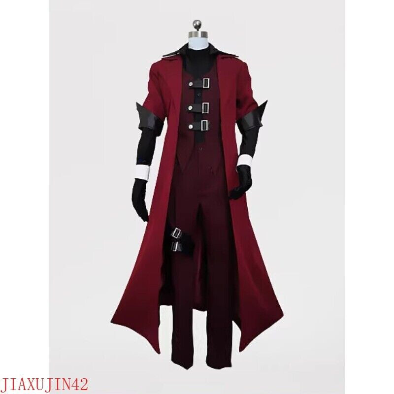 DMC 3 Dante Anime Cosplay Costume Halloween Red Trench Coat Vest Pants Full Set