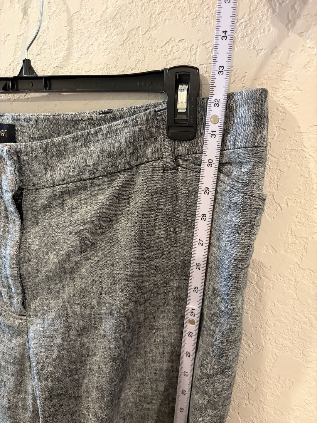 Lane Bryant Women’s Gray Linen Blend Cropped Capri Pants Size 20