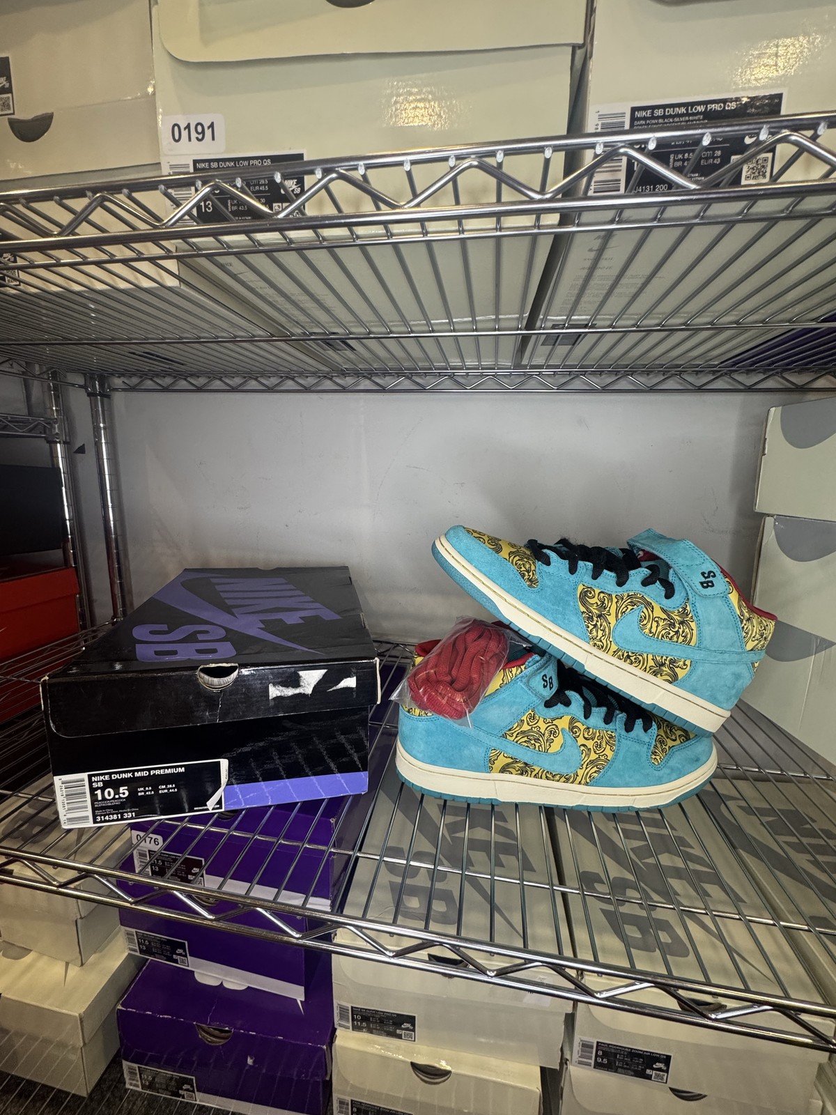 Nike SB Dunk Mid Premium Peacock – NEW10.5M/12WBrand NewOriginal Box (Good)