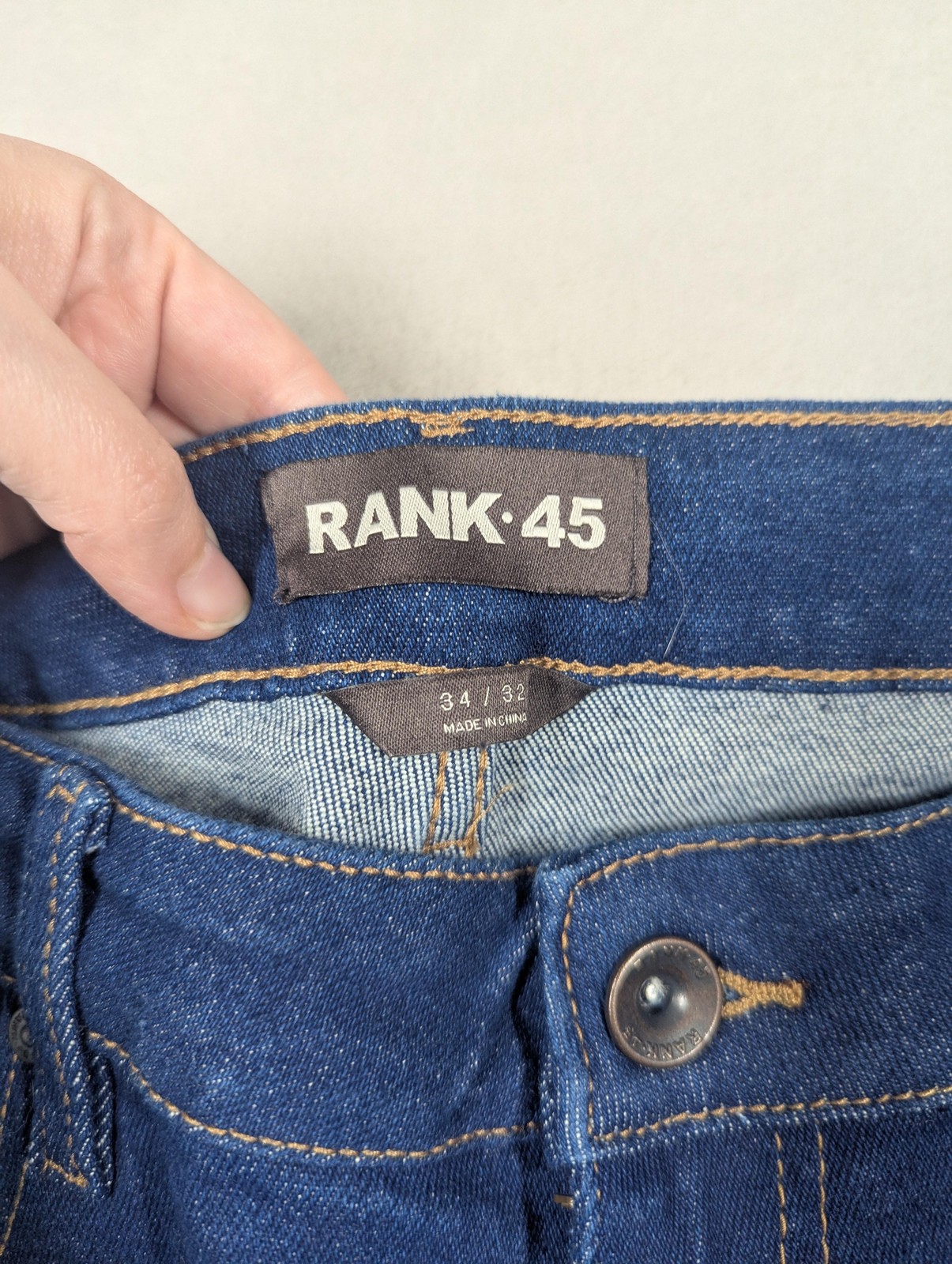 Rank 45 Mid Rise Flare Jeans Womens 34 Blue Med Wash Stretch Denim Casual