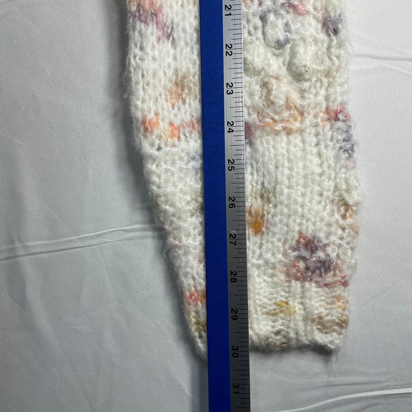 Free People Sweater Womens size Medium Ivory Multicolor Knit Sunset Cloud New