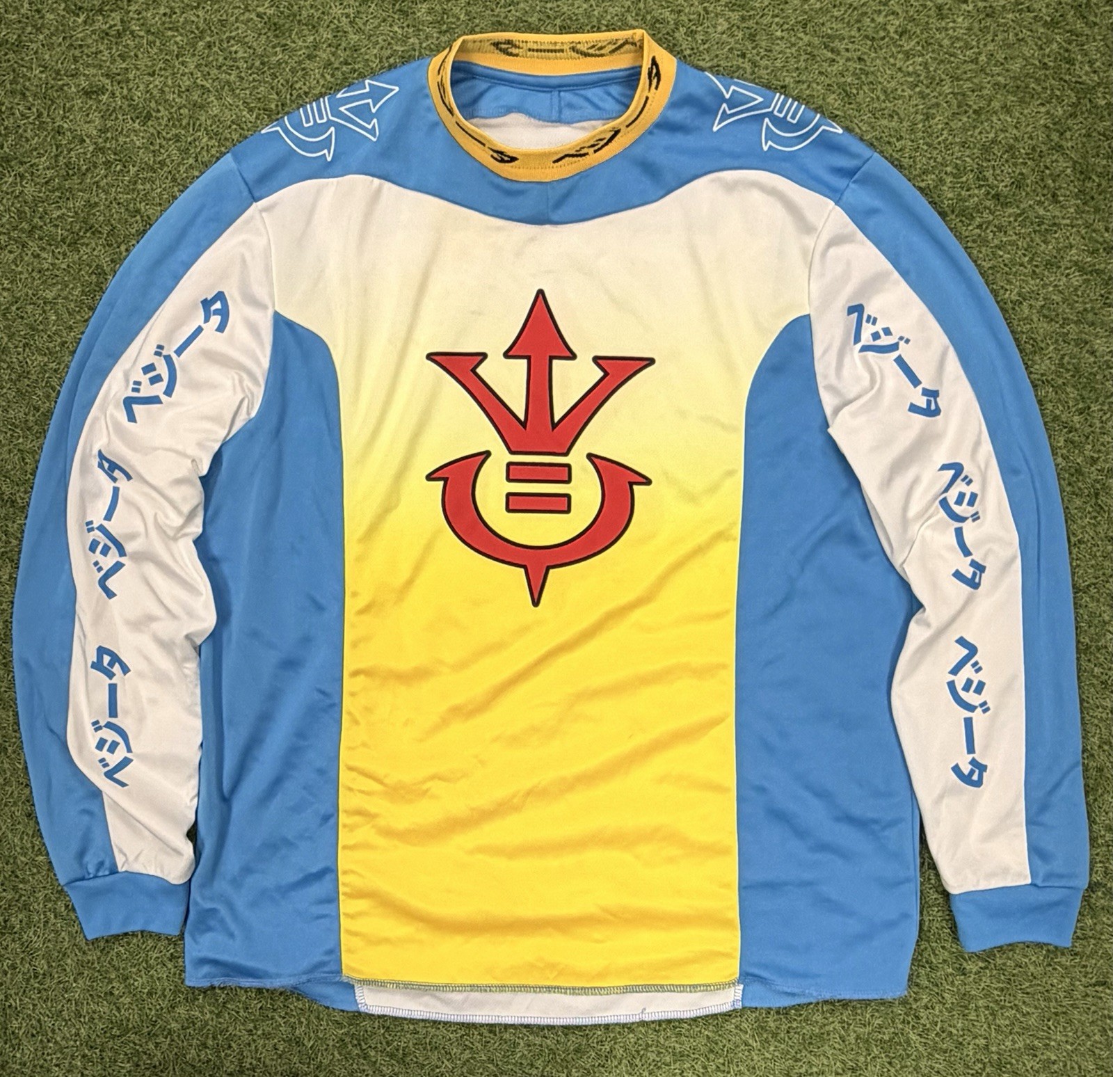 Dragon Ball Z Vegeta Katakana Motocross Jersey – BoxLunch Exclusive Sz XL