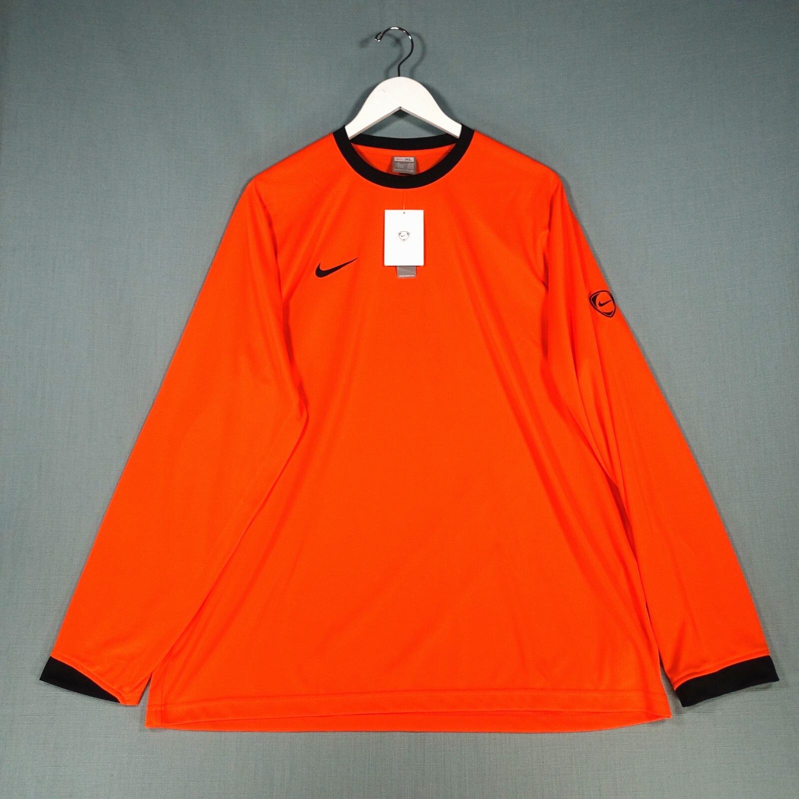 VTG Nike T Shirt Mens Extra Large Orange Total 90 Swoosh Football Deadstock 2008