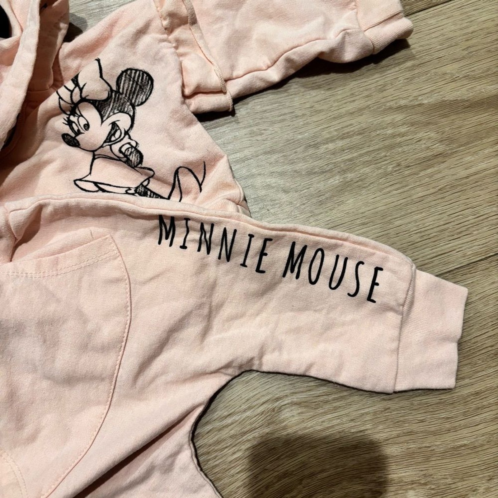 Disney Peach Minnie Mouse Hooded Two-Piece Set