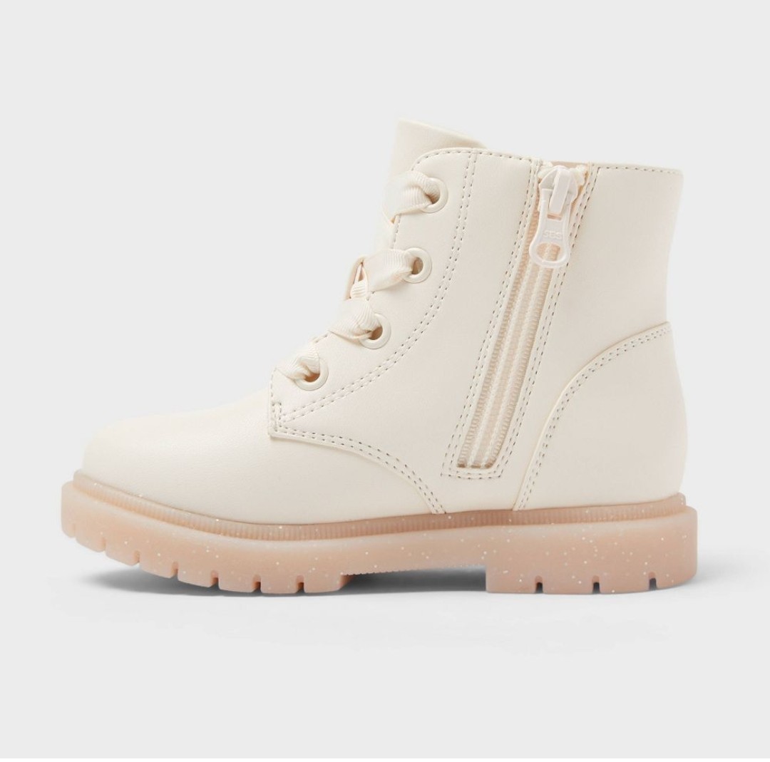 Toddler Amaya Lace-Up Combat Boots – Cat & Jack White Pink