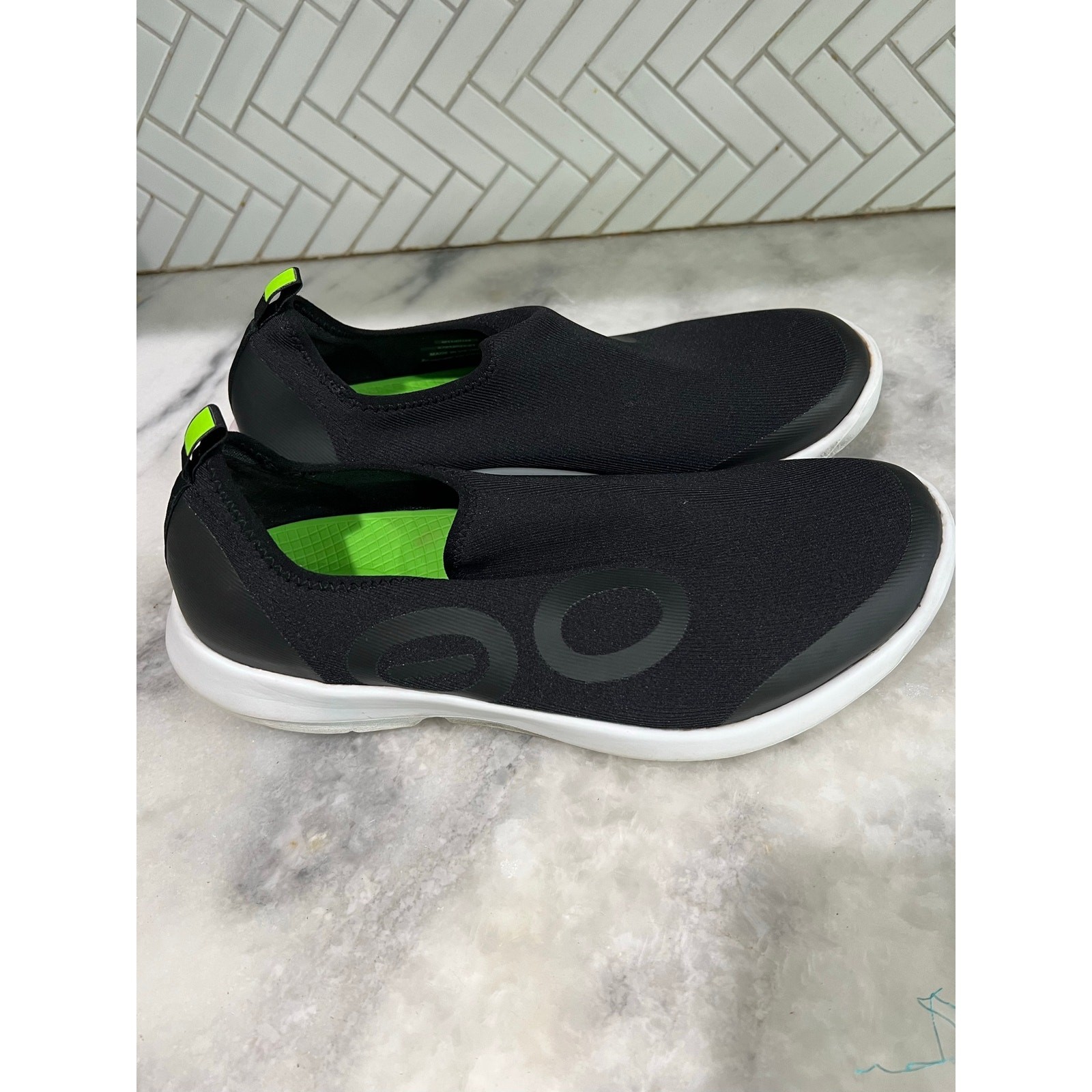 OOFOS OOmy Stride Black Slip On Recovery Shoes Men’s 11 EU 44 Lightweight