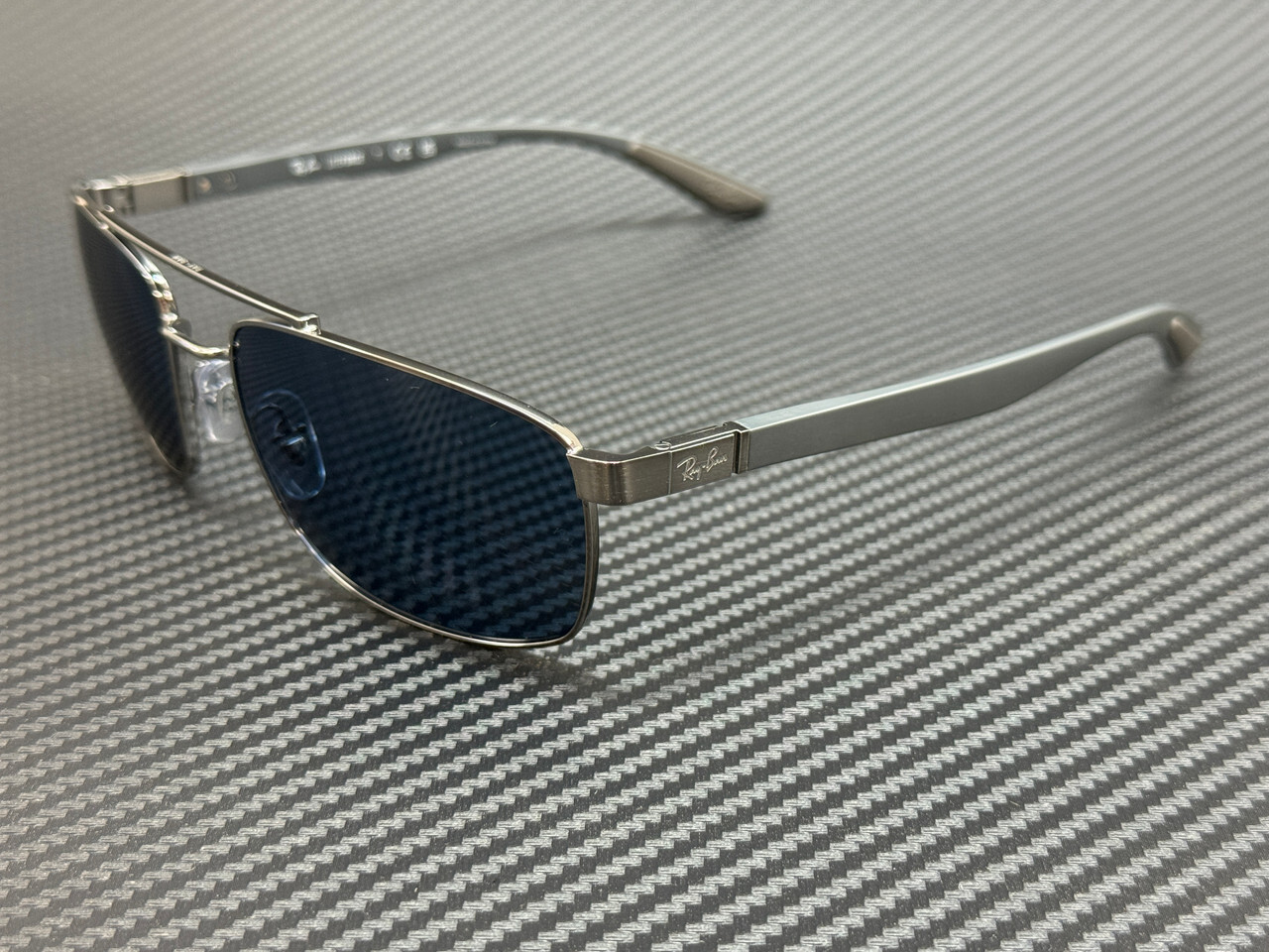 RAY BAN RB3737 004 80 Gunmetal Blue Unisex 60 mm Sunglasses