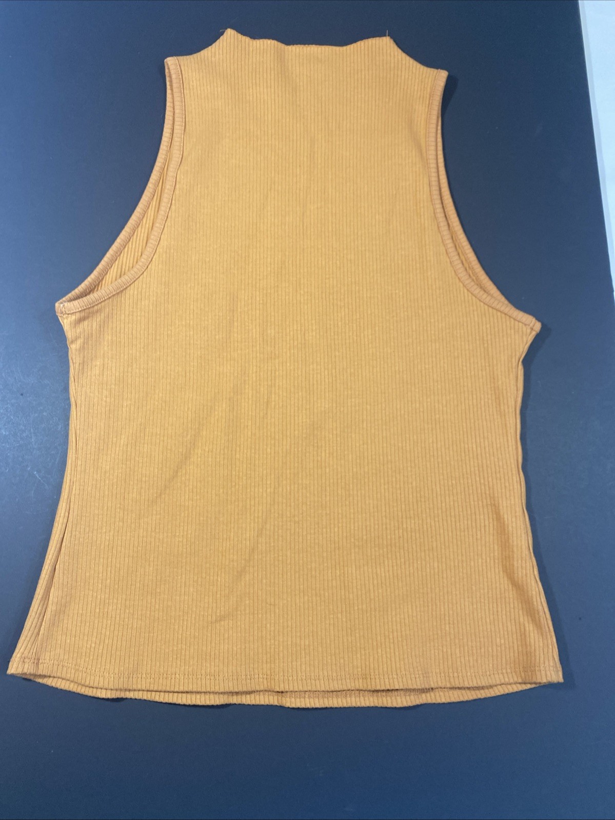 Maeve Anthropologie High Neck Ribbed Tank Orange Size XL NWT