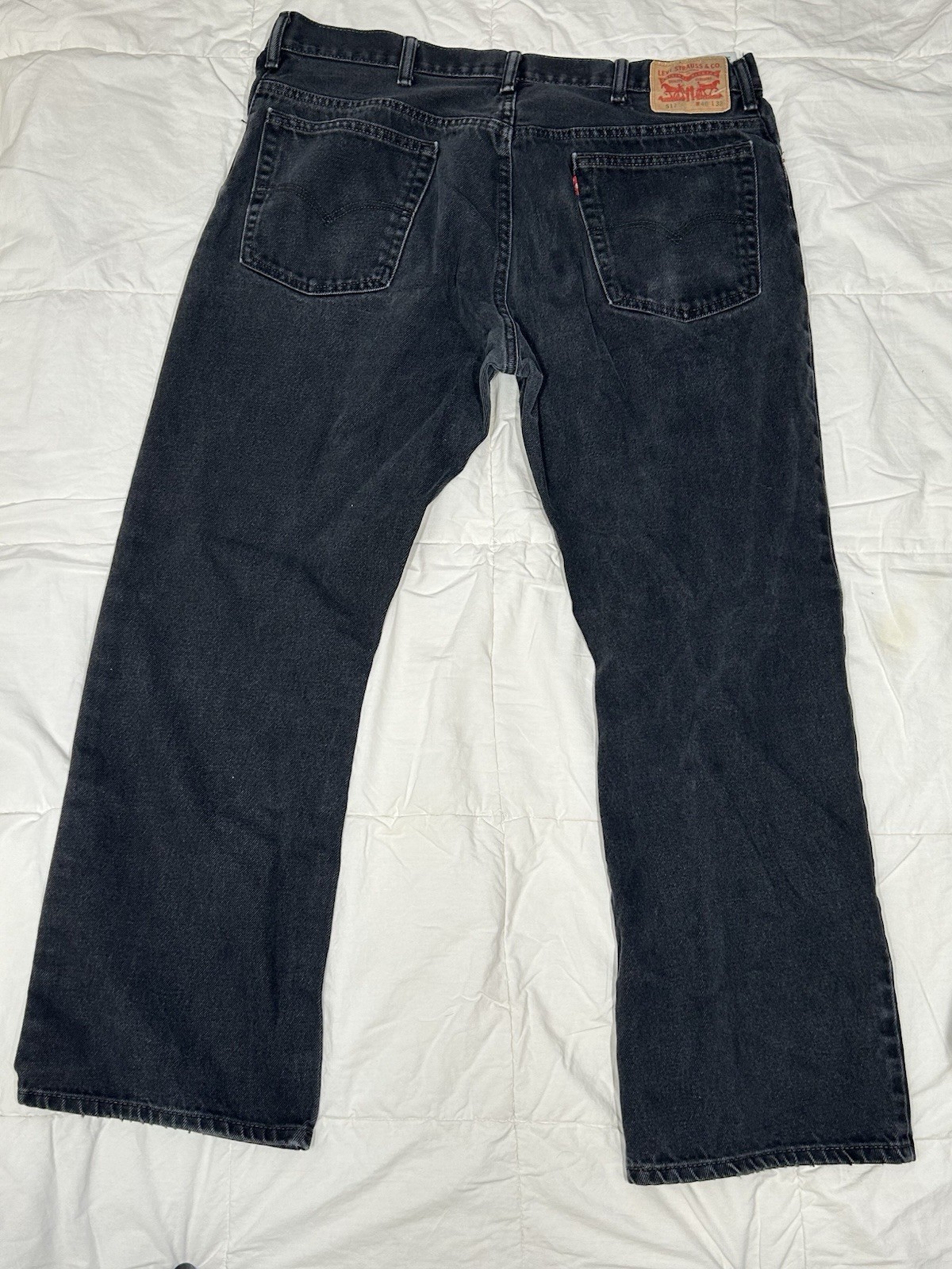 Levi’s 517 Mens Jeans W40 L32 Black Denim Bootcut Fit Pre-Owned