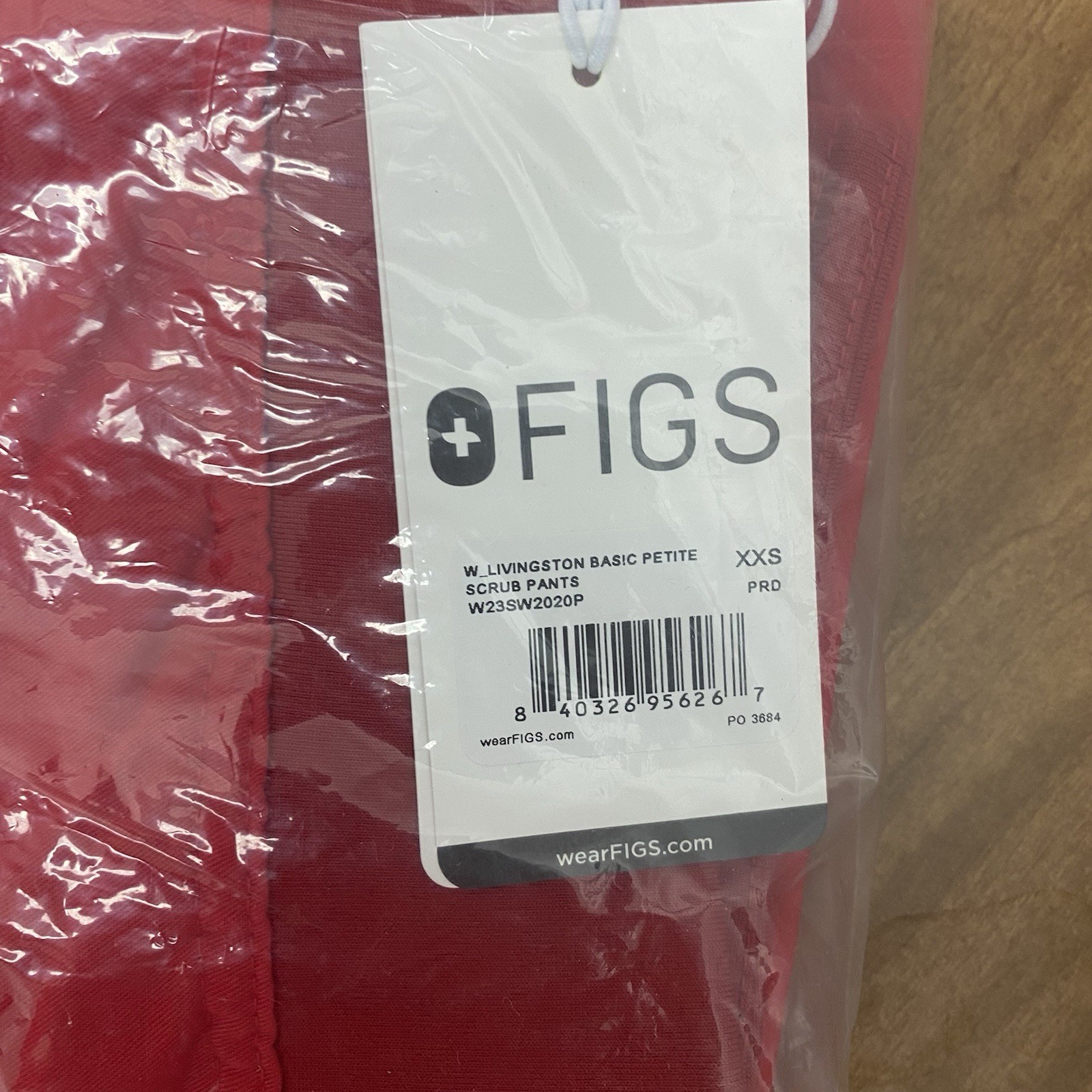 Figs Womens scrub set Pop Red XXS Casma Top and you choose XXS-P/T Bottoms