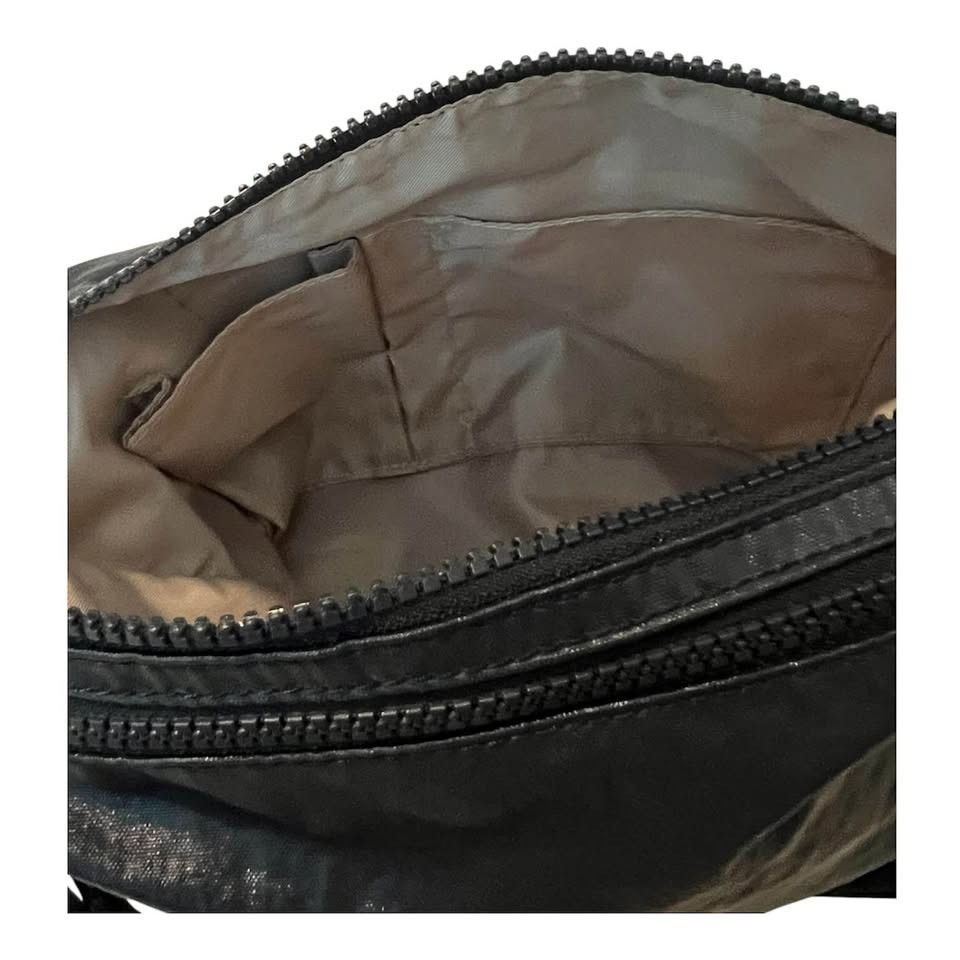 Kipling Crossbody Bag Navy Blue Waxed Canvas Feel 12” X 9” Multiple Zipped