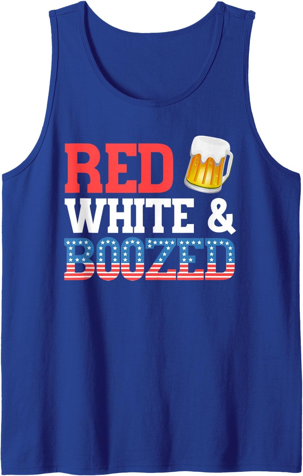 Red White and Boozed Funny 4th of July Drinking Crew Party Tank Top