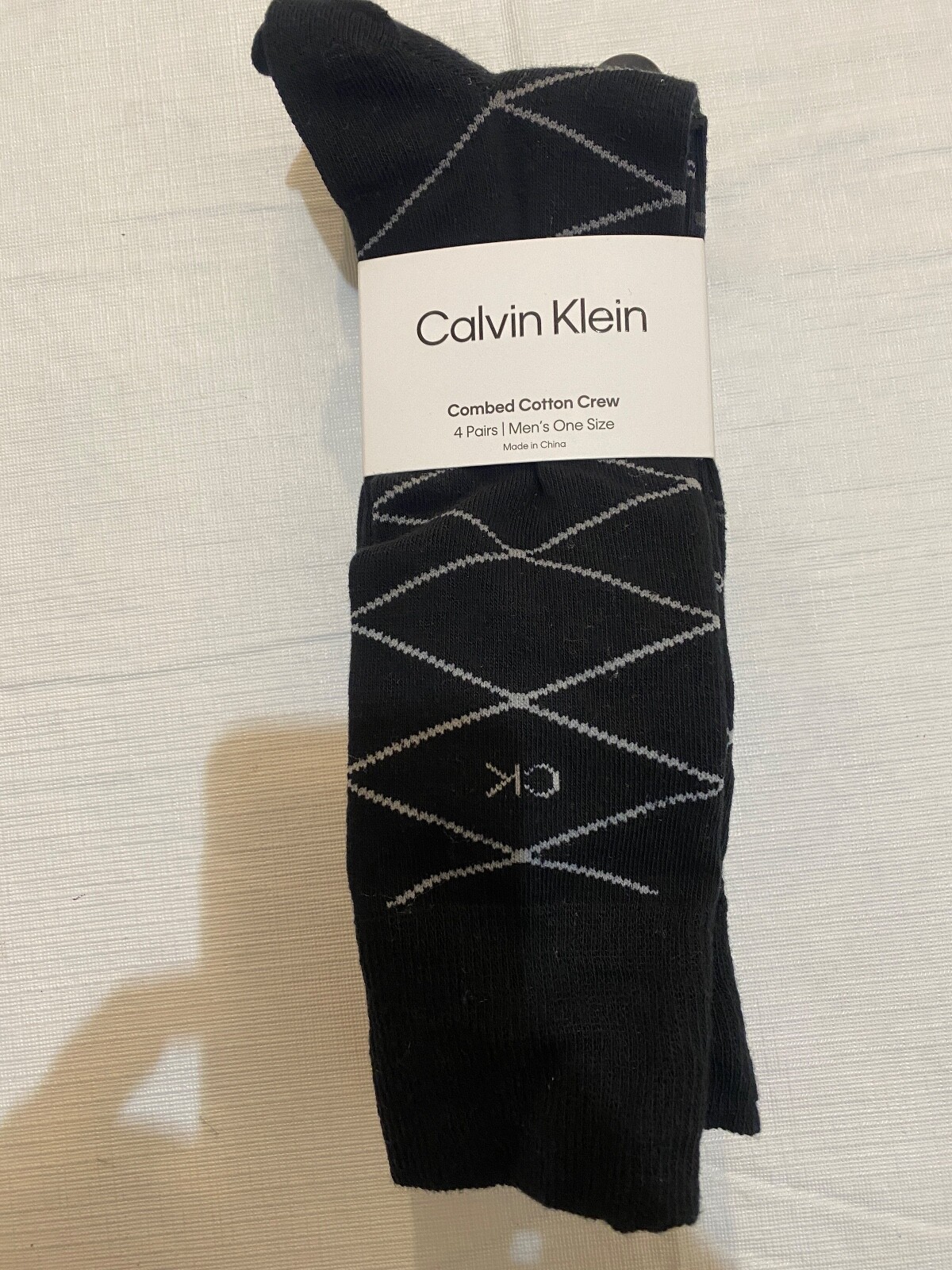 Calvin Klein MENS 4PK MULTI PATTERN ASSORTED DRESS CREW CKM221DR03