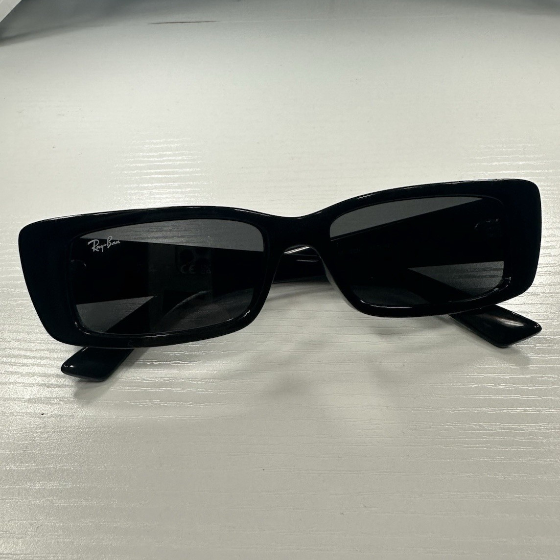 Ray-Ban RB4175 Women’s Rectangle Sunglasses Black Frame/Lens 100% UV