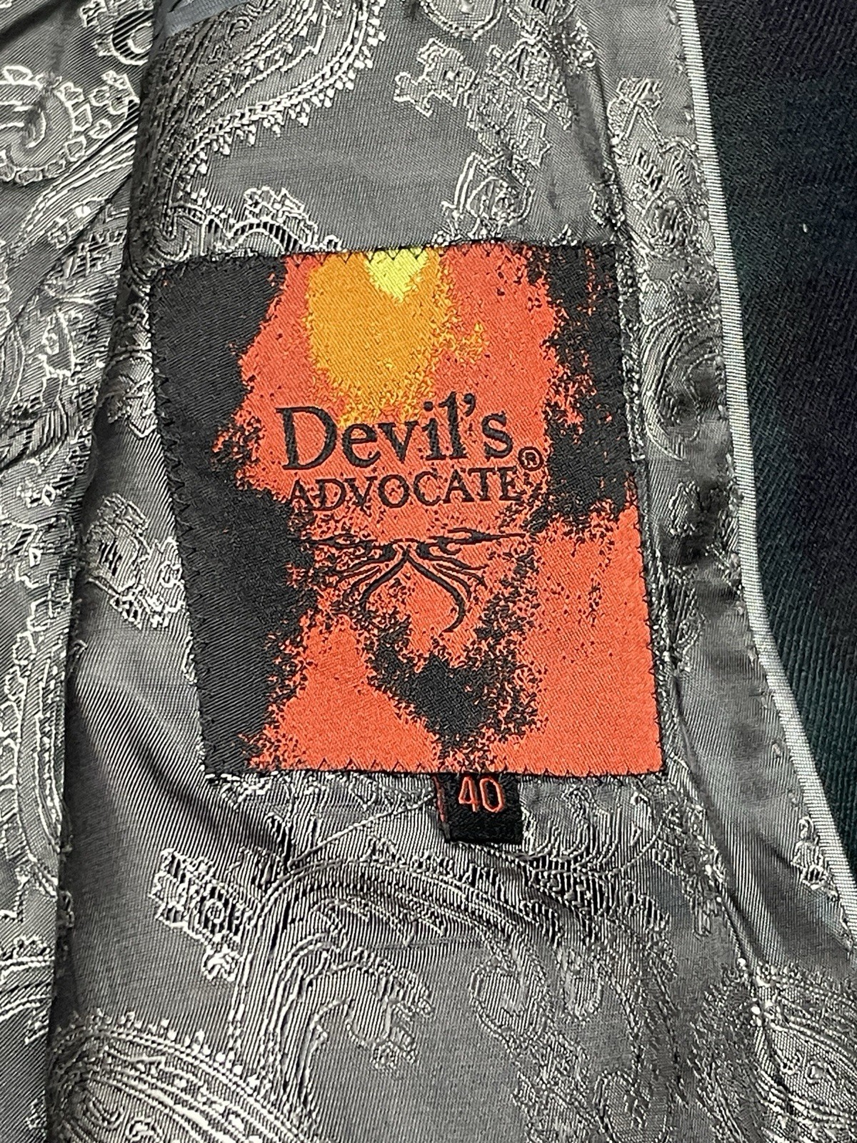 Devil’s Advocate Men’s Two Piece Suit Chest: 40 Pants 32×27 Tartan Wool/Poly Euc