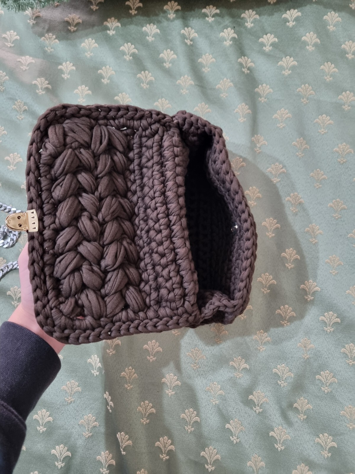 handmade crochet bag crochet bag brown – brown, elegant
