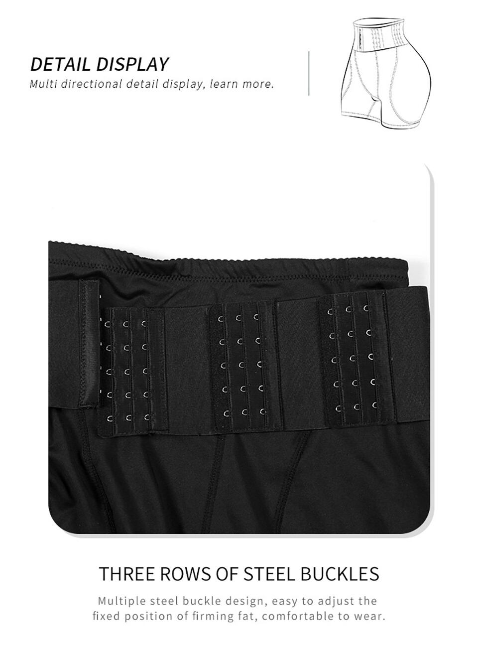 Booty Shaper Padded Panties Women Hip Dip Pads Shapewear with Tummy Control Wrap