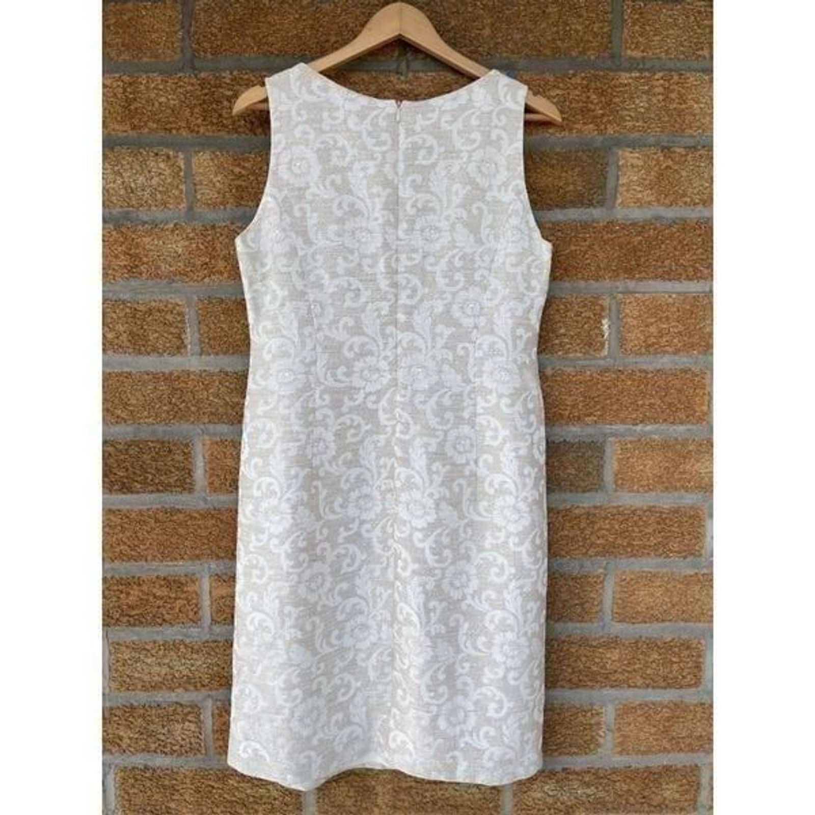 ESCADA KLEID JACQUARD SLEEVELESS SHIFT DRESS 42