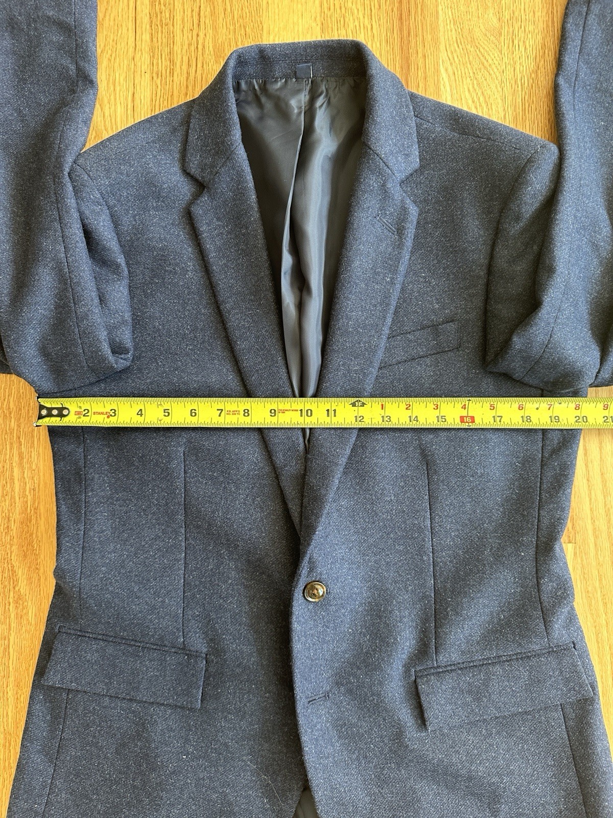 J.CREW Thompson 40S Blue Wool Tweed Slim Fit 2-Button Single-Breasted