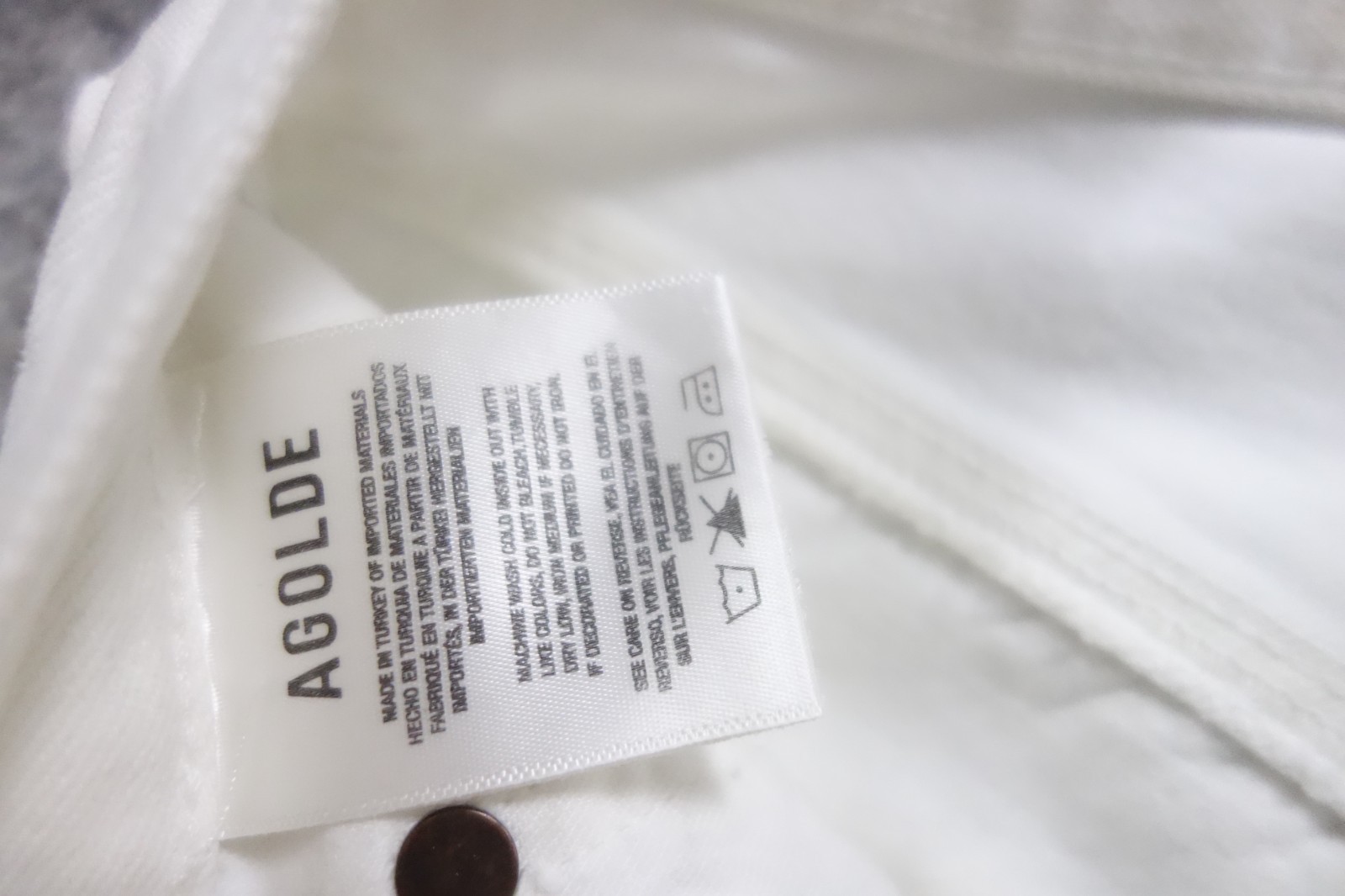 Agolde Jeans Womens 24 White Criss Cross Straight Fray Hem Denim