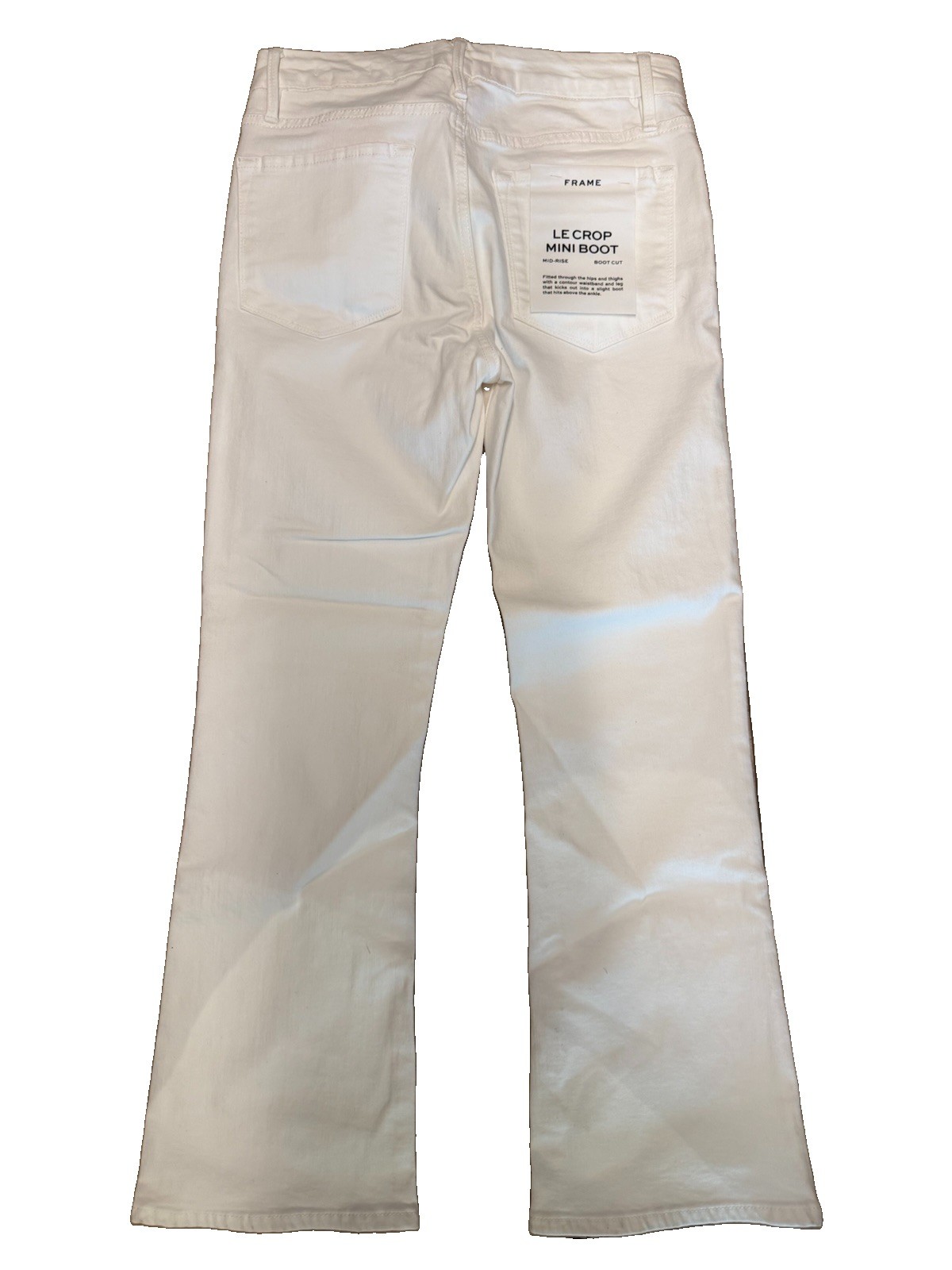 Frame Le Crop Mini Boot Jeans Size 27 White Blanc NWT Mid-Rise Boot Cut Womens