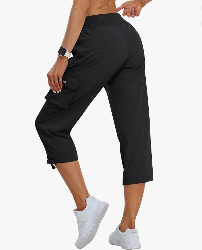MoFiz, Women’s, Cargo Capris, Hiking Pants, Quick Dry, Lightweight, Travel Pants