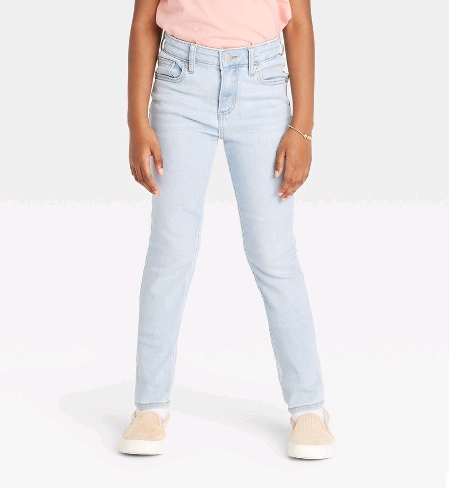 Girls’ 12 Slim High-Rise Ultimate Stretch Skinny Jeans Cat & Jack Light Wash NWT