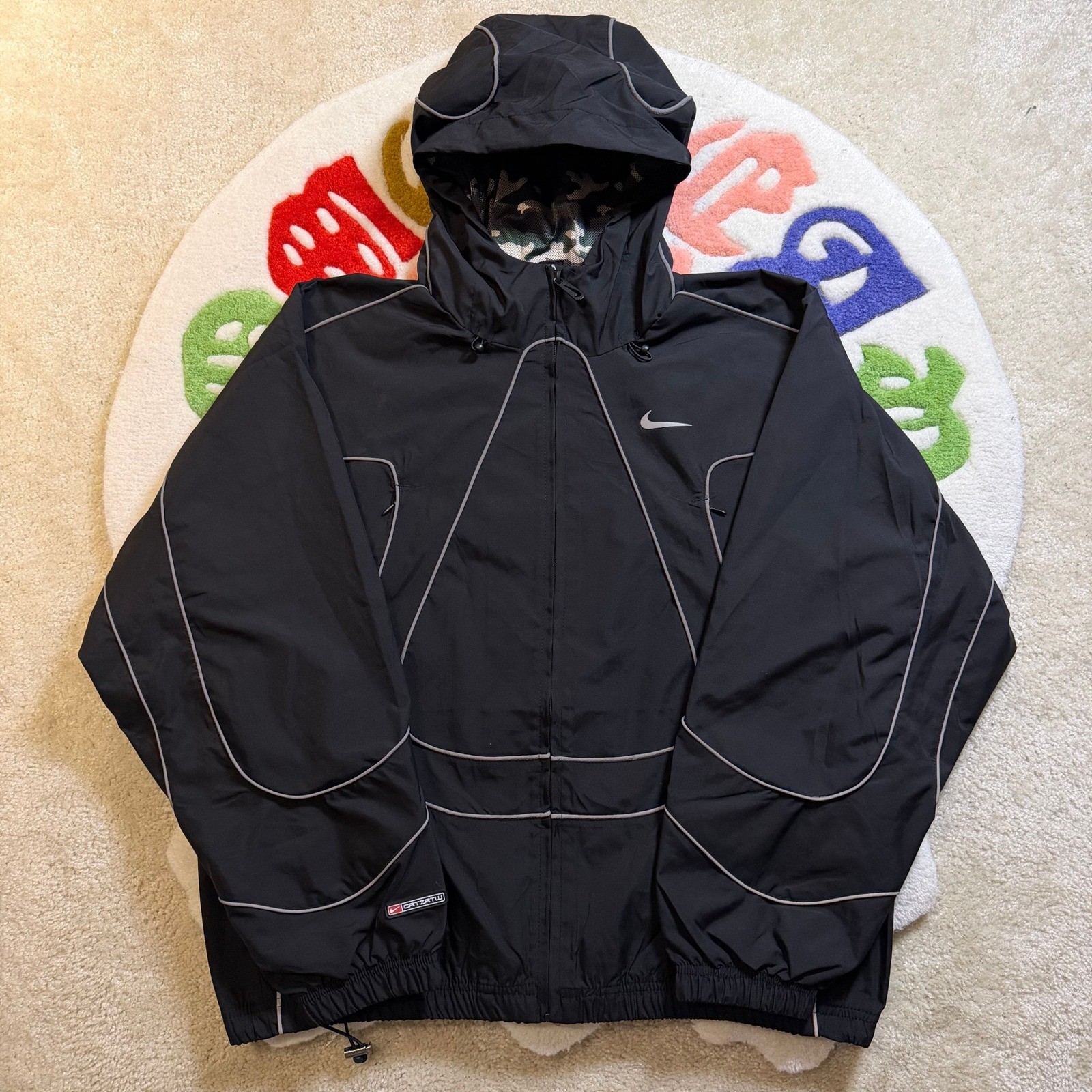 Nike x Corteiz RTW Air Max 95 Jacket Black Reflective Windbreaker Large Gorpcore