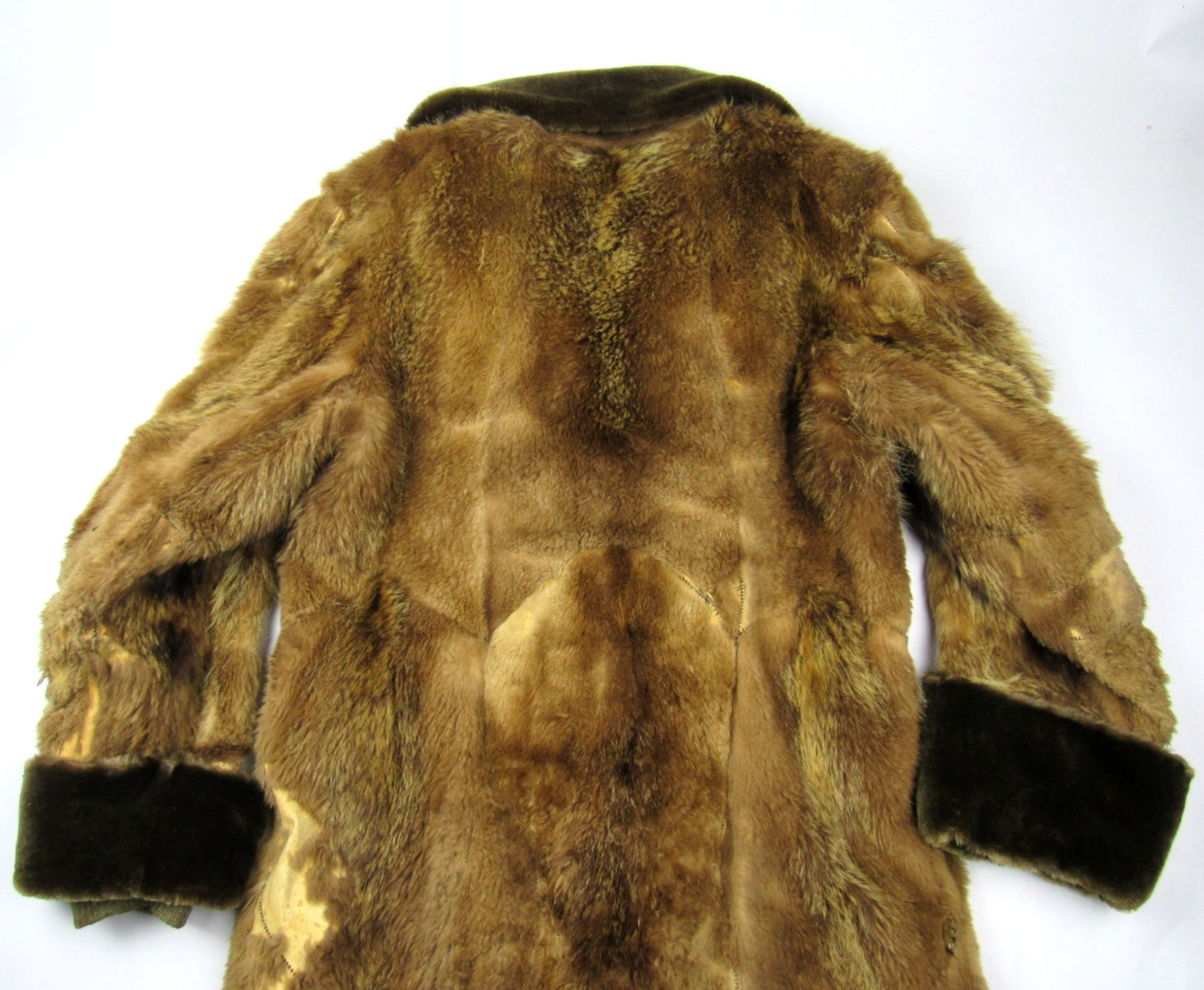 Antique 1800s / 1900s Long Frontier Fur Trapper Mountain Man Grizzly Coat Vtg