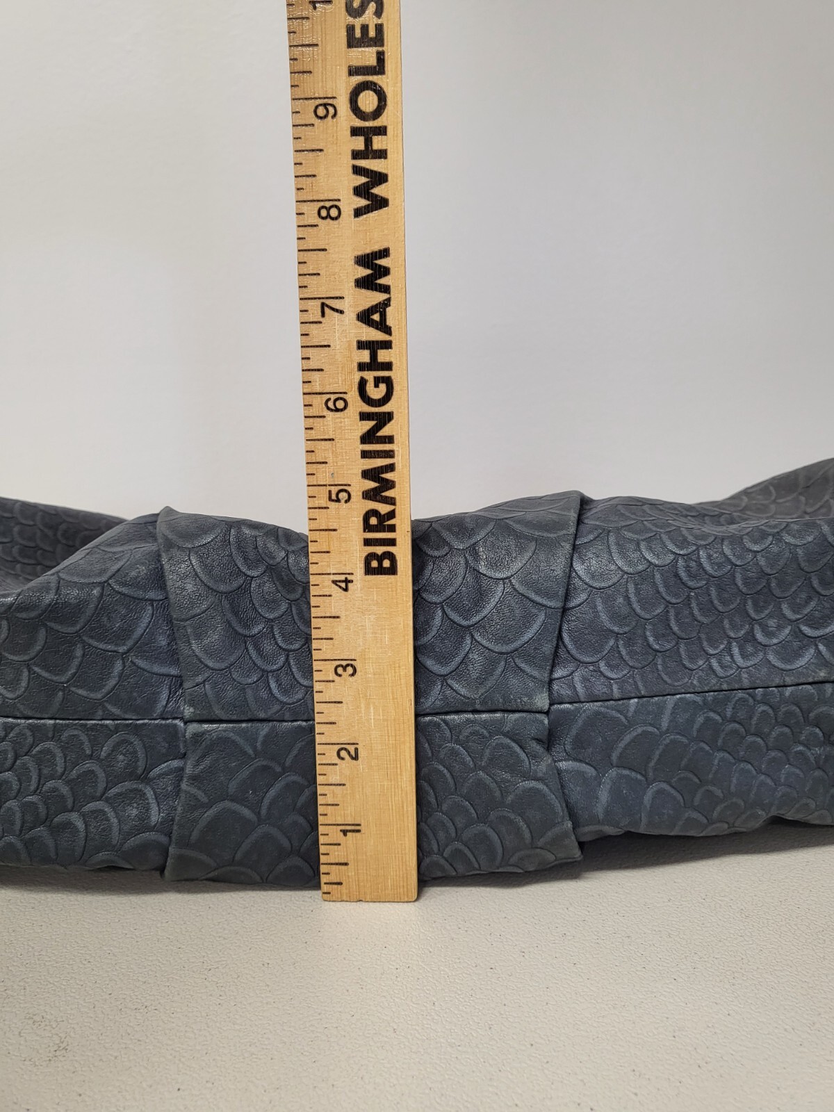 The Divine Tribe NYC Large Gray/ Brown Reptile Embossed Leather Tote Purse