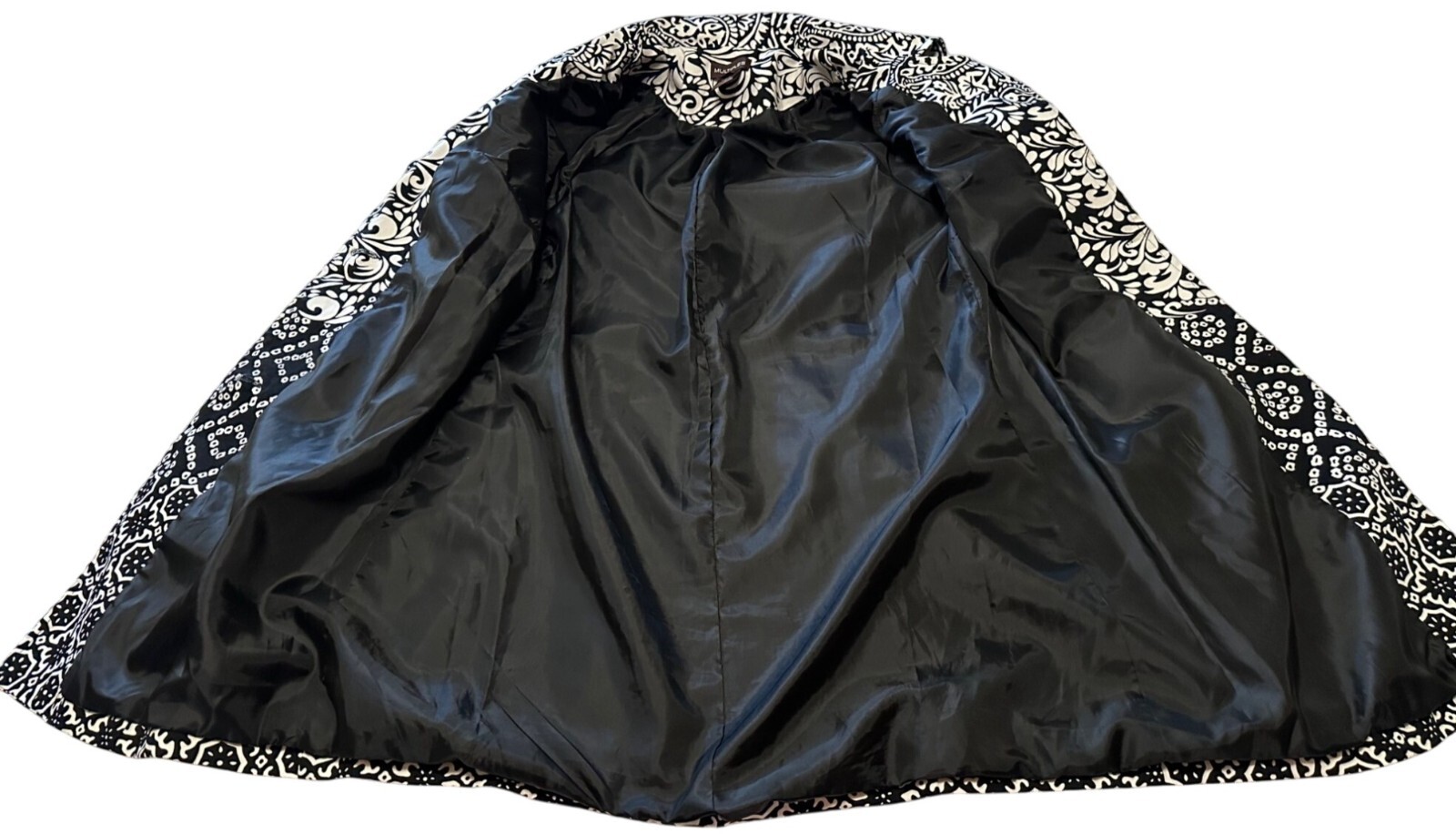 Women’s Multiples Black & White Buttoned Jacket Cotton Polyester Blend Size XS