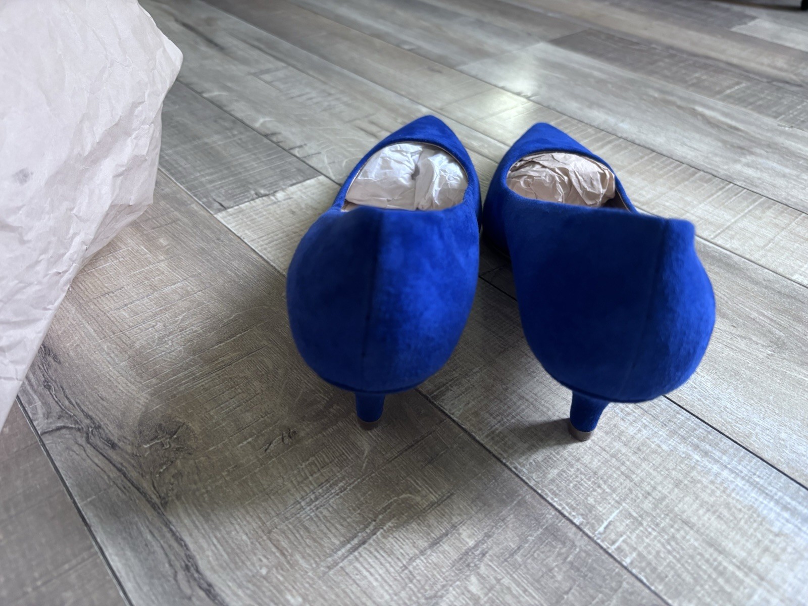 PRADA Kitten Heels Blue Suede Goatskin Size 35.5 NWT Calzature Donna