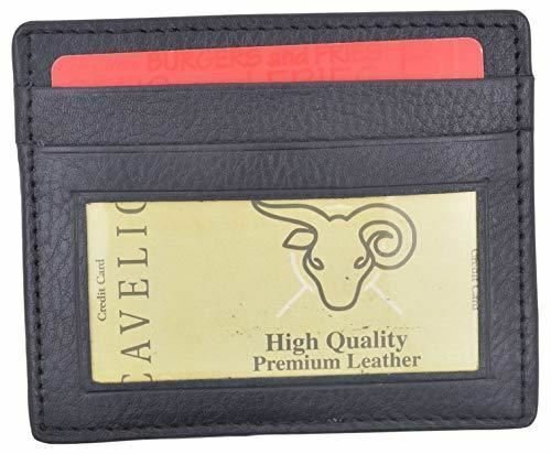 Men’s Minimalist Slim Thin Front Pocket Credit Card ID Holder Leather Wallet