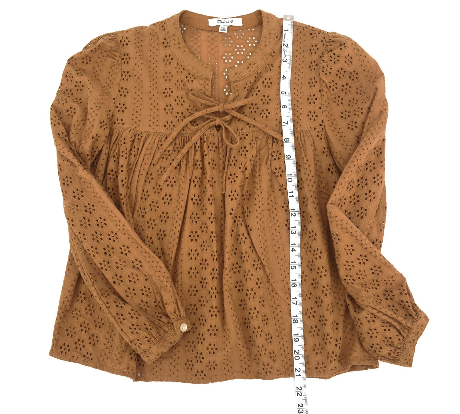 Madewell Eyelet Lace Blouse Boho Prairie Cottagecore Free People Vibes size 4
