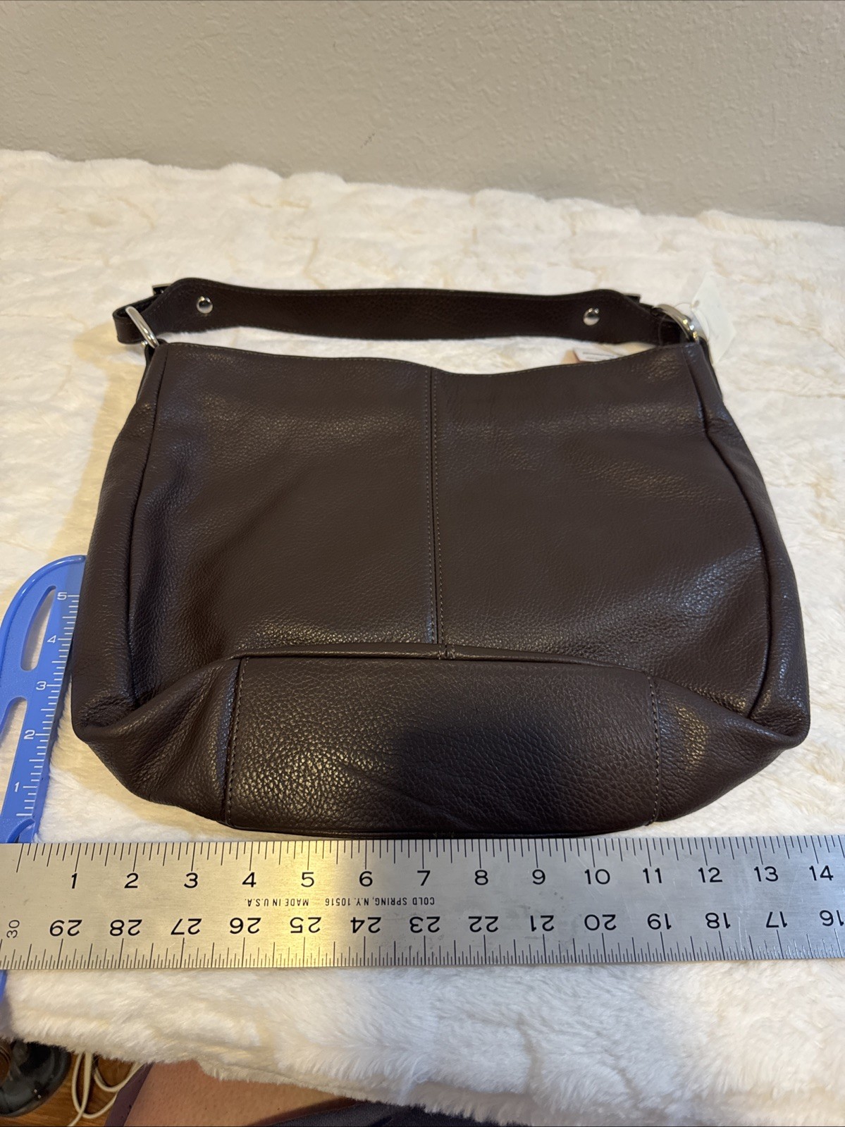 Pelletteria Prevedoni pebble Brown Leather Inner Pocket Shoulder Bag boho