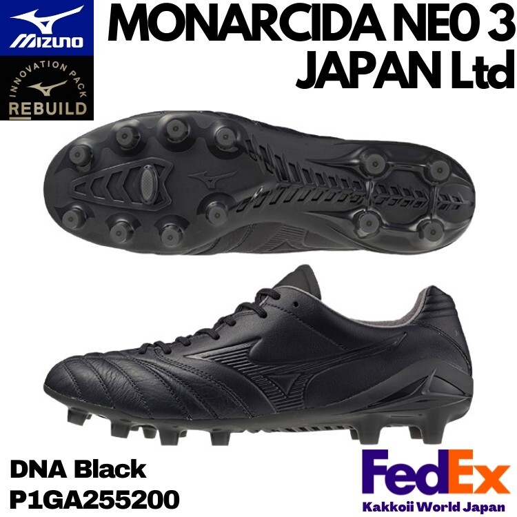 MIZUNO Soccer Cleats MONARCIDA NEO 3 JAPAN Ltd P1GA255200 DNA BLACK 2025 NEW!