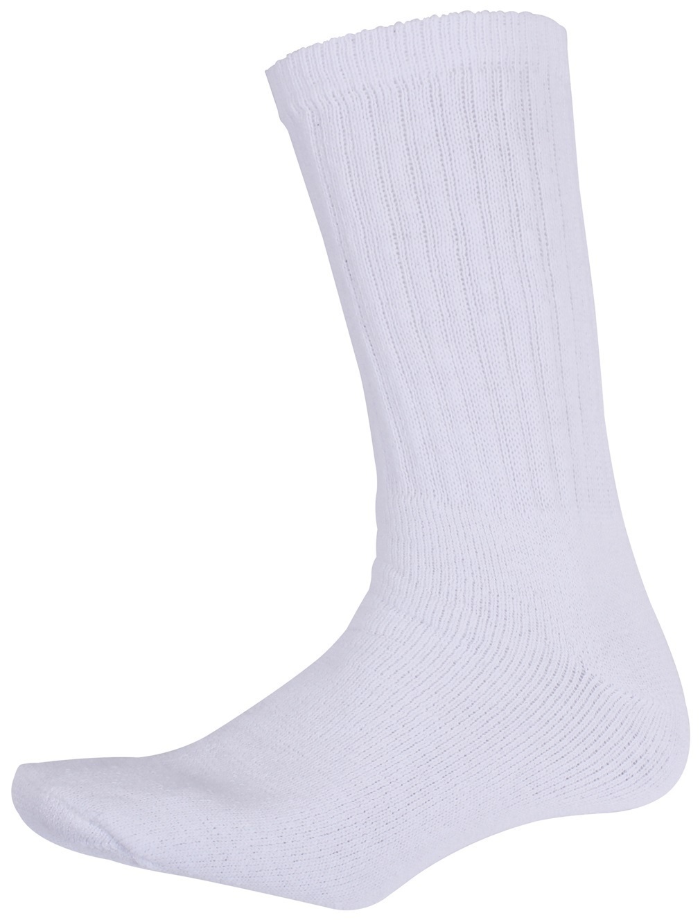 Athletic Crew Socks – White, Khaki, Black or Olive Drab – Cotton Poly U.S. Made