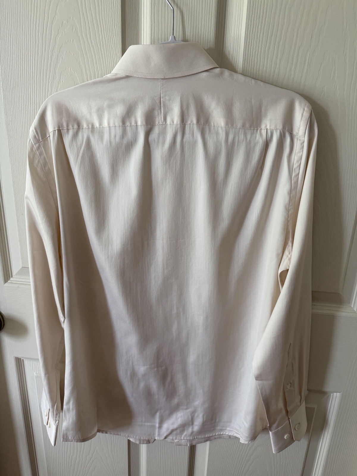 Todd Snyder Cream Silk Spread Collar Dress Shirt Sz 15. NWT