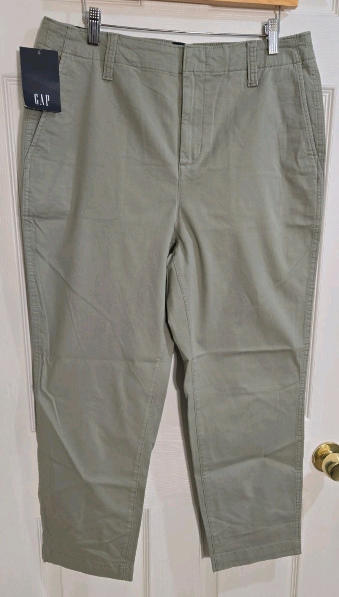 Gap Womens Pants 12 Slim Ankle Green Pockets Inseam 26.5″ NEW