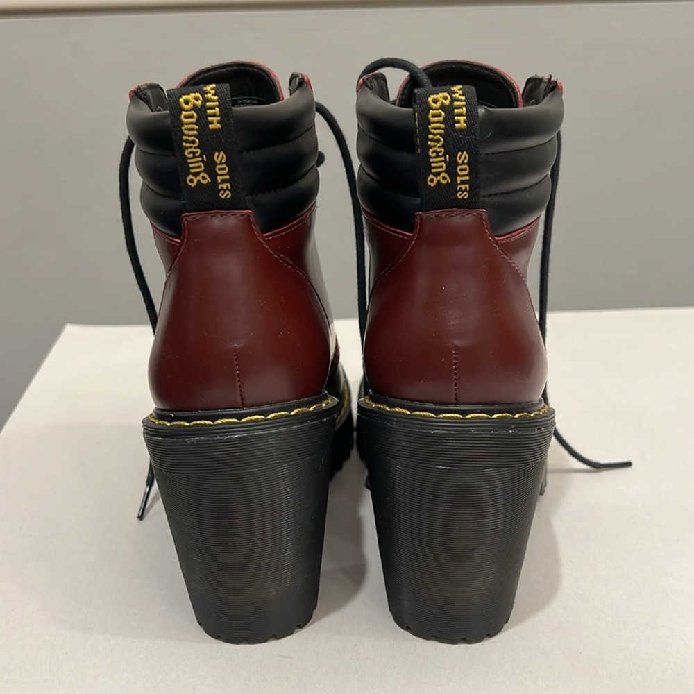 Dr. Martens PERSEPHONE Cherry Red 4″ High heeled Boots – Ladies Size 7