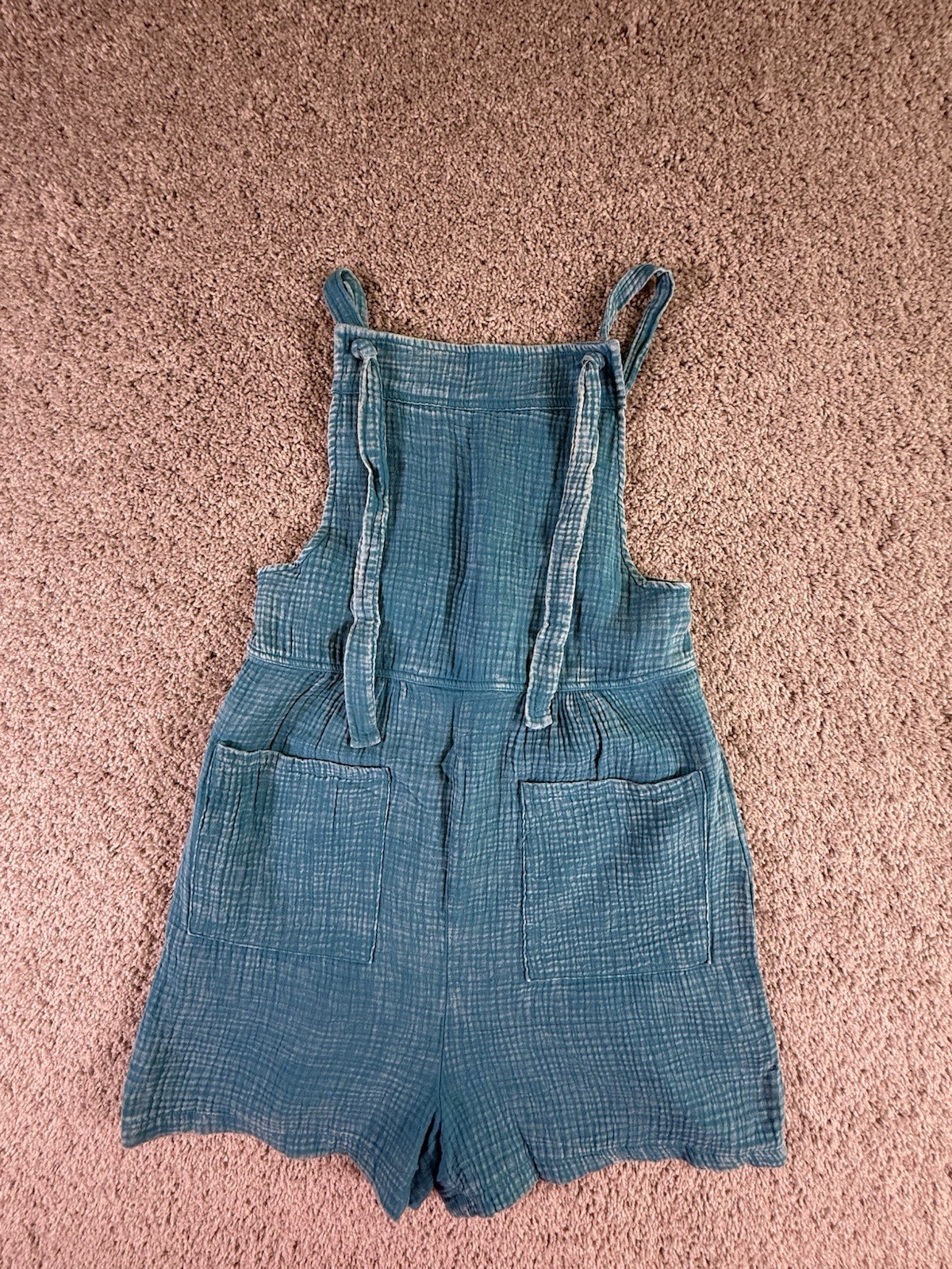 New Zenana Women’s Romper Size Medium Cotton Teal Adjustable Straps
